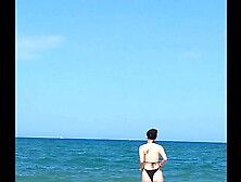 Fucking my Oriental GF in a tent on a public beach. I spunk inside!