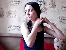 Stunning brunette teen hardcore anal