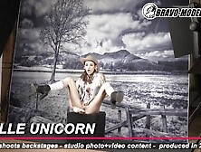 Solo female porn with inveigling Adelle Unicorn and Adelle from Bravo Models