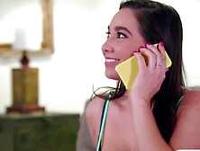 Gina make classmate Karlee squirt before she licks her pussy