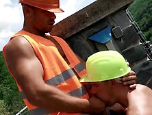 Naughty Construction Workers Are Having Anal Sex On The Roof