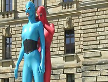 Zentai Models In The City - Watch4Fetish