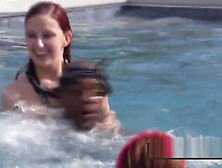 American couples have hard sex in the Red Orgy Room