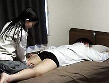 Back-alley sex with a high school girl at a massage parlor for women only. Uniformed beauties Haruka and Hinano -part2