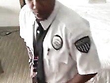 Older MILF Fucks Black Security Guard