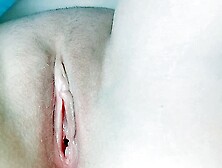 CLOSE-UP Of A Young Student Without Panties Cumming On Camera