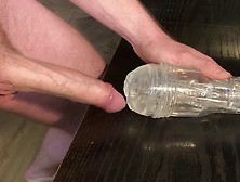 My Fleshlight Is So Tight For My Big Dick - Big Cock Fucking Fleshlight - Cumshot - Intense Moans