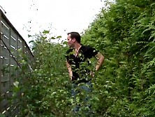 Mom step milf A stranger fucks her booty into the garden and jizzes inside