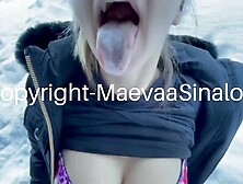 Maevaa Sinaloa - Baisée sur les pistes de ski et j’avale tout son sperme - French whore - libertine