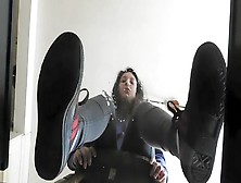 Spitting on your face under my tartan Converse and my slave lick my spits