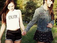 Sensual Lesbian Sex In Outdoors Between Two Cute Best Friends