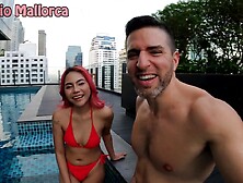 Screwing A Hawt Thai Redhead Whore Picked up by The Swimming Pool - Hunny Bunny