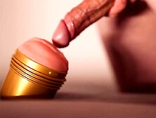 Swedish dude gently screws his fleshlight