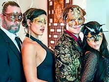 Craxy orgy fuck session with Aaliyah Love,  Penny Barber and Coco Lovelock