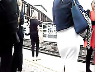 Spying on magnificent milf mom on the train station