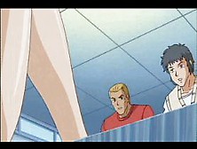 Hentai teen cunt drilled in her first gangbang