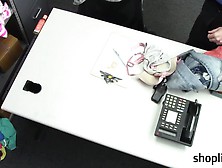 Sexy teen having fun with bad policeman in his off