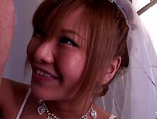 Japanese Teen Bride give Blowjob before soapy slide Orgasm in uncensored JAV after Wedding (18+)