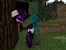 Выебал в зад телочку в лесу