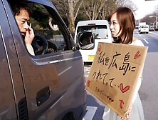 Shiori Yamate in Hitchhiker Shiori Yamate sucks cock and gets cum - JapanHDV