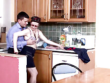 MATURE old lady enjoys younger fuckers!