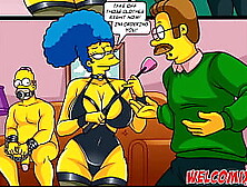 Sadomasochistic fuck with the square neighbor! The Simpsons porn comics!