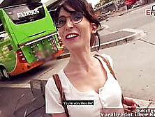 Black-haired Girl Lets A Stranger Fuck Her Properly In Public