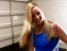 Sadistic girl beats him up and laughs