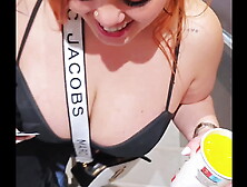 My neighbor invites me to a KFC to fulfill his fantasy of cumming in my mouth in public (BBC cum in mouth)