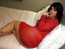 Big ass stepmom is surprised by a thief in her house