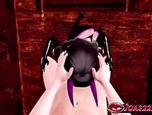 Bikini-Clad Sexy Demoness in CG Anime - Hardcore Oral pleasure with Swallowing,  Giant Rod Wanking Tugjob & Intensive TItfuck Fin