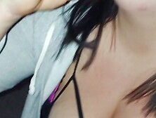 Smoking blow job with popshot on inborn milk cans