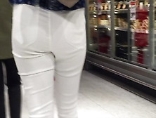 White Jeans Ass