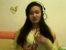 Chinese girl plays on cam