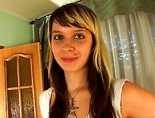 Spunky European Girl Flora Takes Her Wet Pussy To The Limit and Cums!