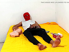 My dirty stepsister came to surprise me with a torso featuring a vagina to play with