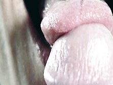 Close Up Fleshly Tongue Fellatio