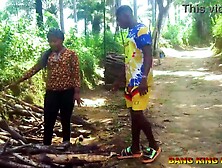 AFRO VILLAGE MAIDEN ROADSIDE FIREWOOD SELLER GOT SCREWED BY LARGE EBONY WEENIE PORNSTAR- SLUTTY MILD BANG