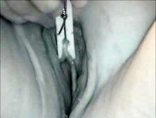 Masturbating with Clothespin