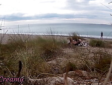 French teacher Girl Bj Homemade on Nude Beach public front stranger with Cum-shot - MissCreamy
