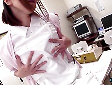 The doctor examines his nurse and engages in raunchy activity with her