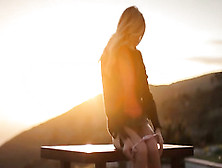 Blonde Model Francesca During Sunset