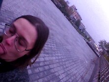 Very public outdoor bj on the streets! GOT CAUGHT Full Sex Tape