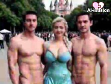 Elsa oral-sex in a park (AI-generated) (No live-action) (NSFW)