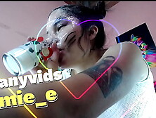 bitch destroys his face with a lot of spit full deeptrhoat