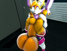 Hyper Futa Rouge The Bat Fucks Femboy Tails Ass