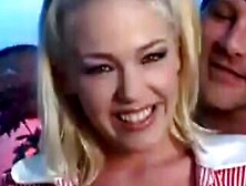 Blonde teen jams cock in lips & vagina