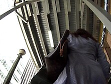 UP - Office cutie in blue dress