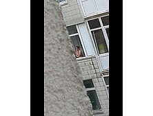 Spy young neighbor showing off