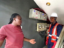 THE ELECTRIC MAINTENANCE PERSON POKED SILVER ANAL’S TWAT WHILE COMING FOR HOUSEHOLD MAINTENANCE